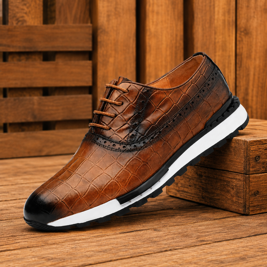 Premium Croc Embossed Sneakers