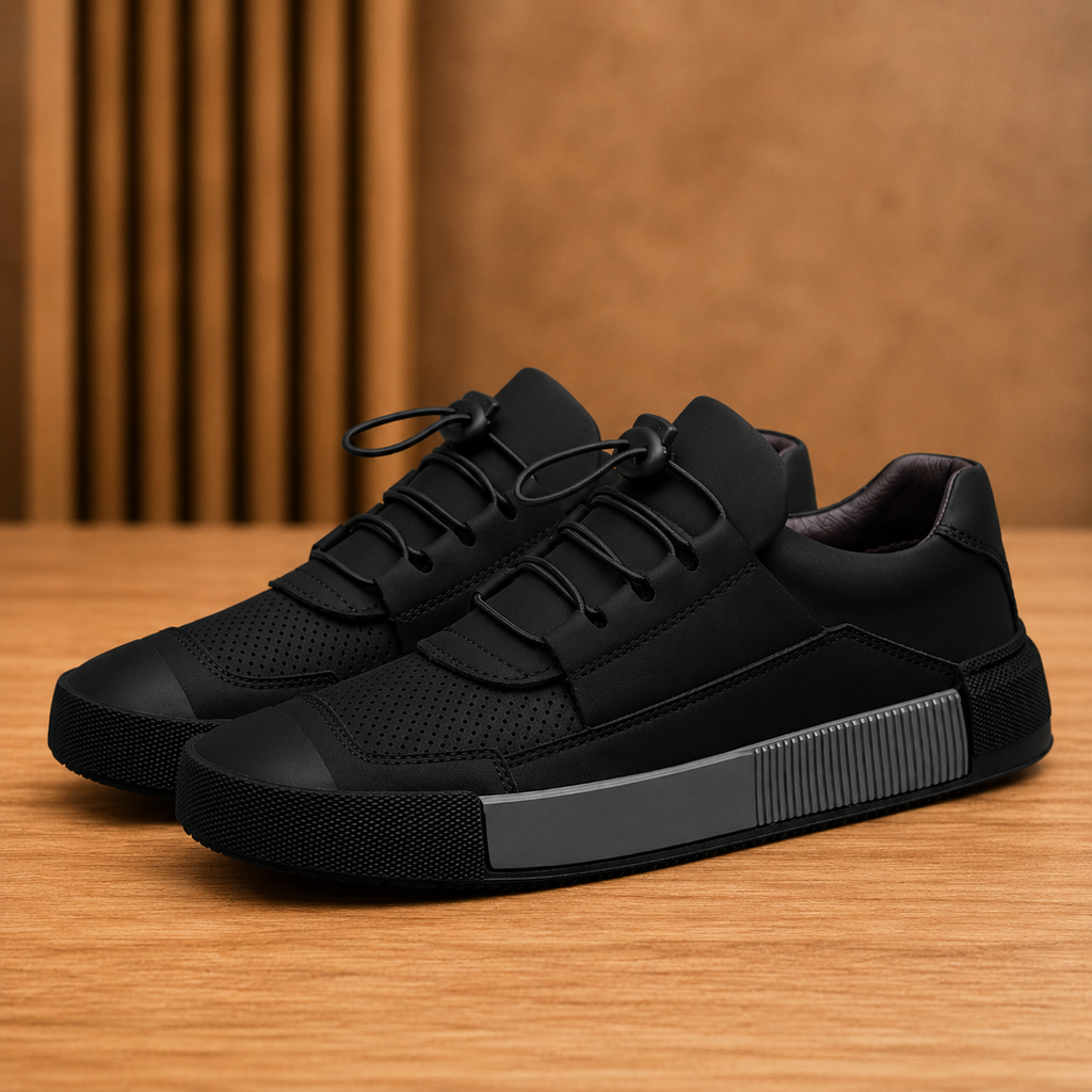 Perforated Low-Top Casual Sneakers