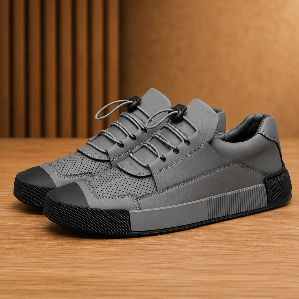 Perforated Low-Top Casual Sneakers