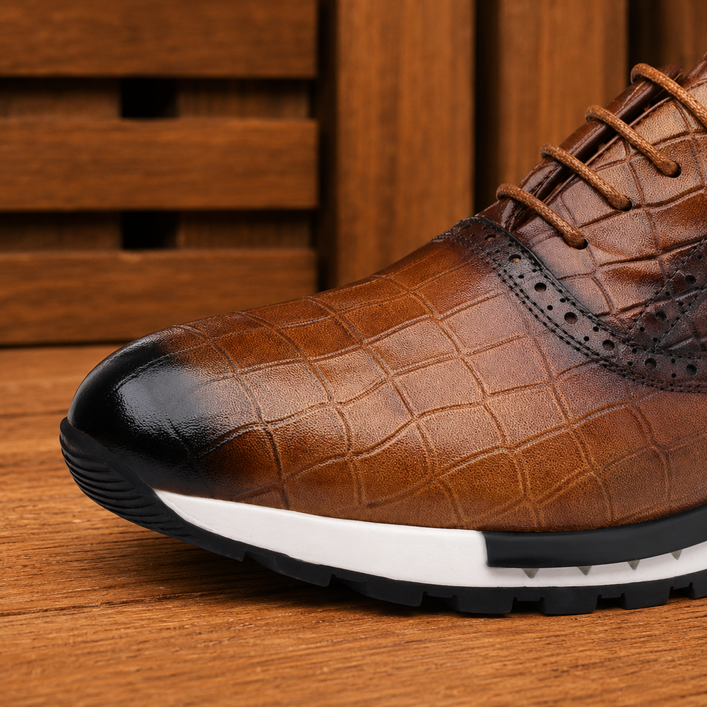 Premium Croc Embossed Sneakers
