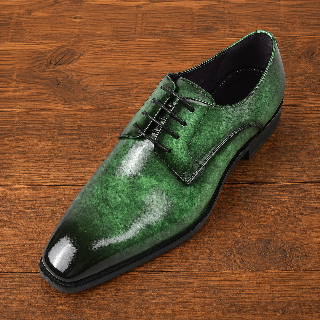 Hand-Patina Derby Shoes