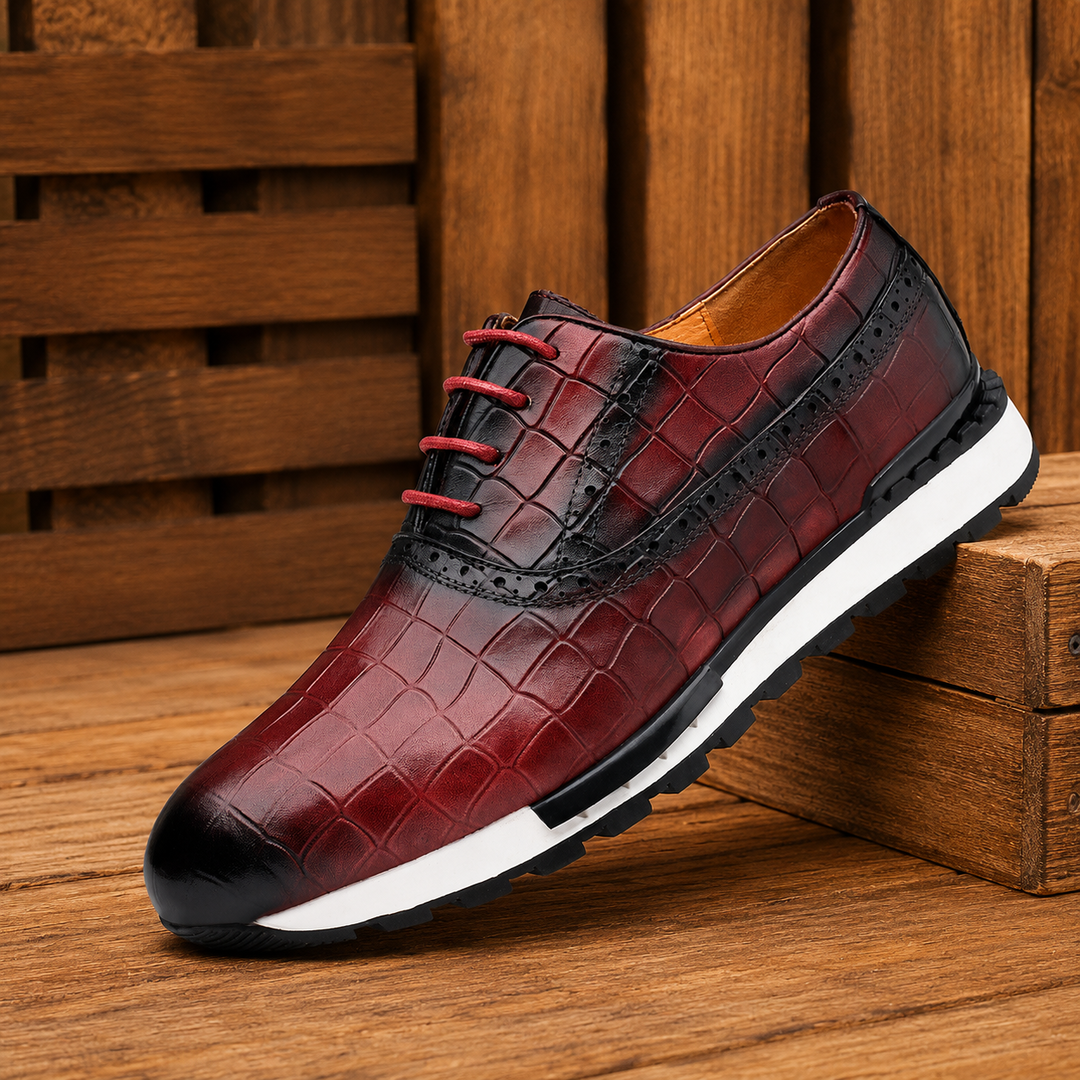Premium Croc Embossed Sneakers
