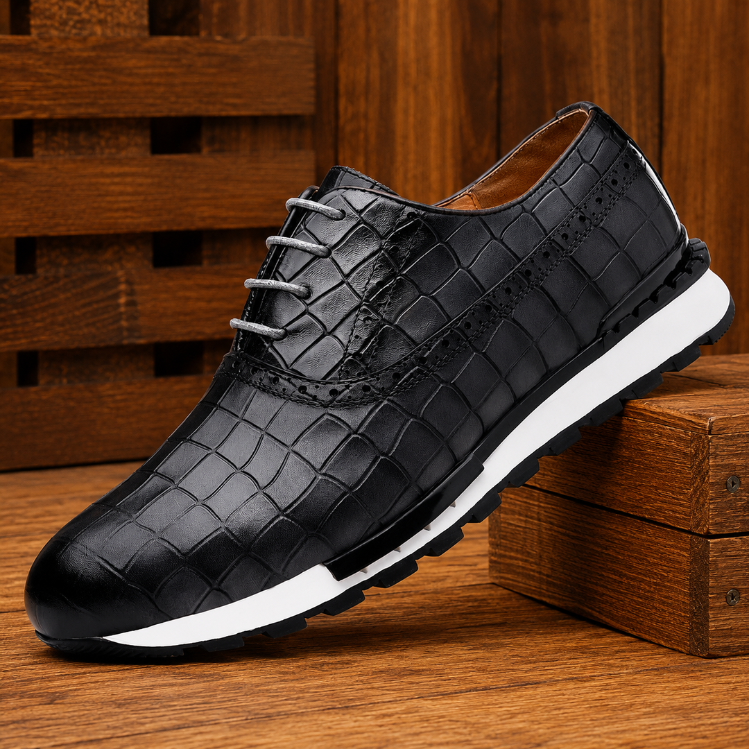 Premium Croc Embossed Sneakers
