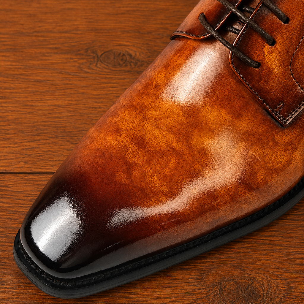 Hand-Patina Derby Shoes