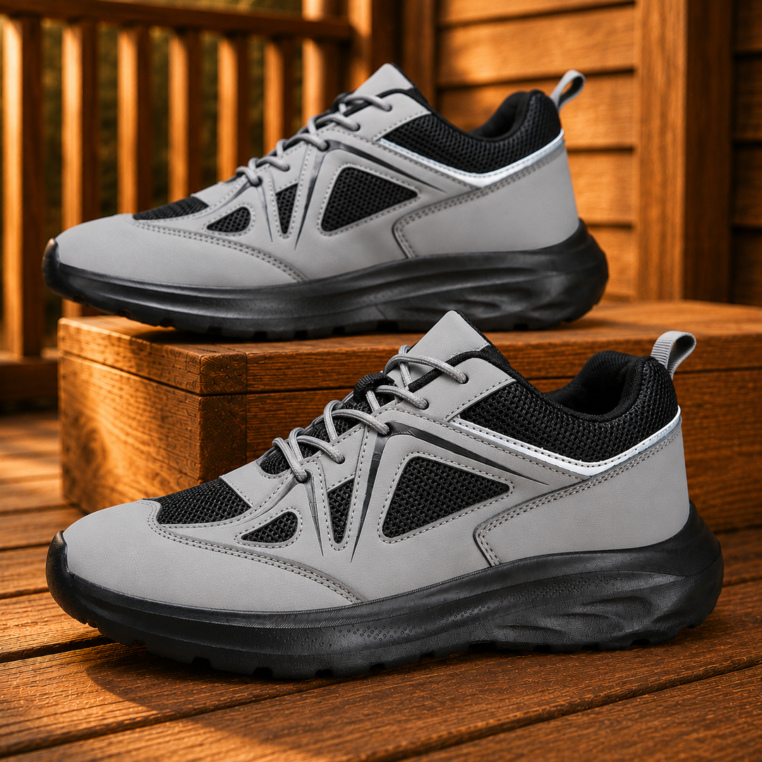 Leather Mesh Casual Sneakers