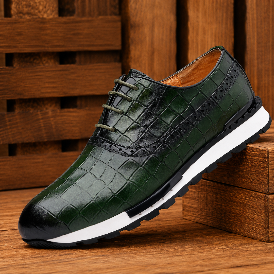 Premium Croc Embossed Sneakers