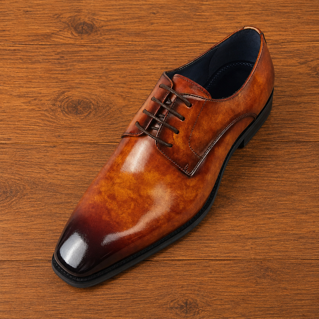 Hand-Patina Derby Shoes
